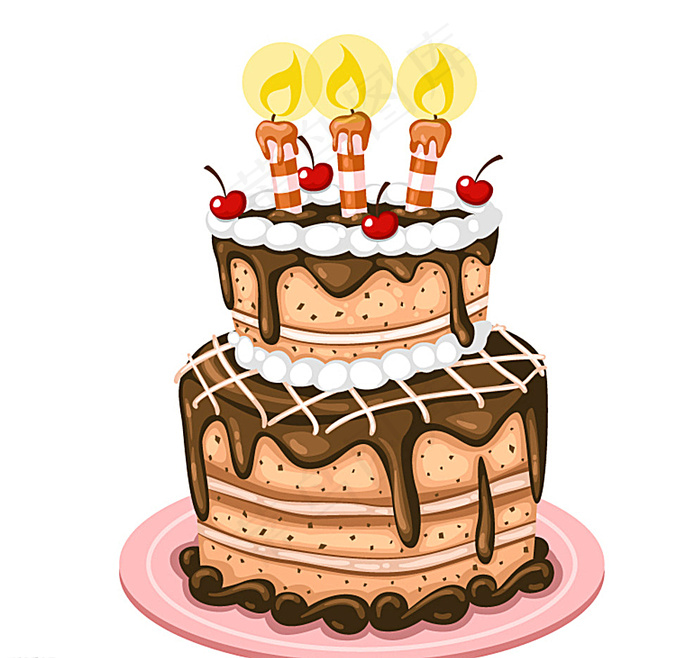 美味巧克力生日蛋糕图片