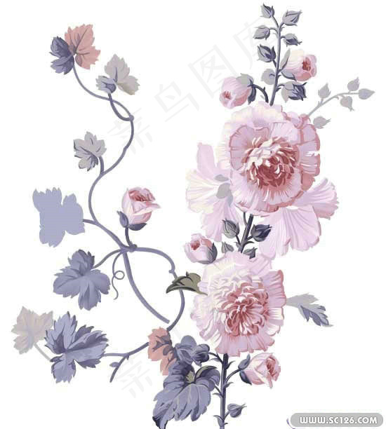 瓷器花纹PSD素材 16