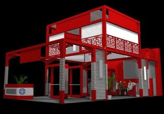 中式风格展厅设计模型