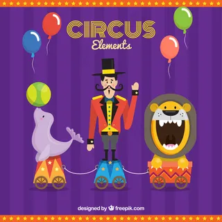 滑稽的马戏元素