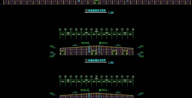 230×90米钢构厂房 轴墙面檩条...