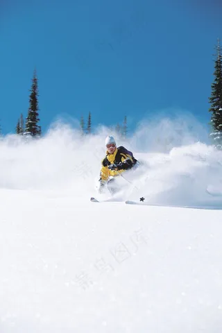 滑雪运动员摄影高清图片