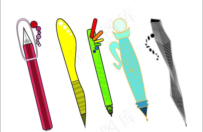 矢量彩色笔设计图片