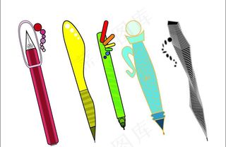 矢量彩色笔设计图片