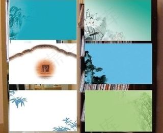 6幅中国风古典名片模板图片