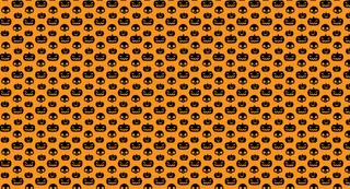 橙色万圣节重复图案