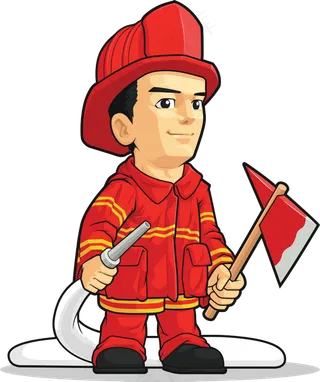 警察消防安全人物卡通插画元素