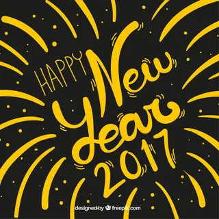 复古风格的背景2017新年快乐