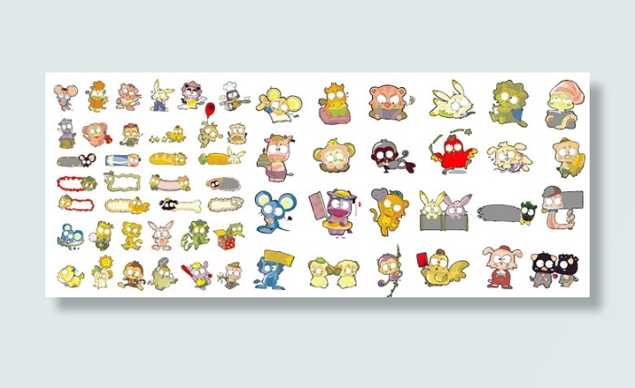 可爱的生肖5矢量素材