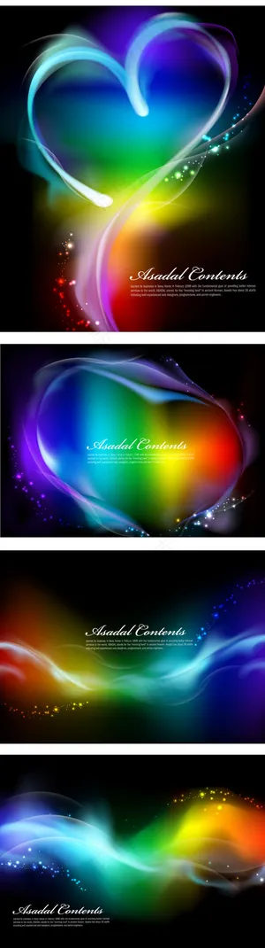 超酷炫丽烟雾背景矢量素材