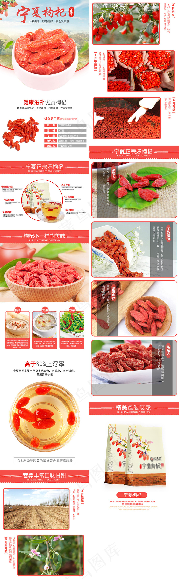 宁夏枸杞详情模板psd模版下载