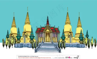 名胜古迹 矢量建筑 矢量素材 AI...