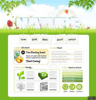 大自然的关怀环境保护网页模板