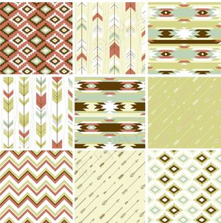 无缝管的几何图案在阿兹特克风格适合...