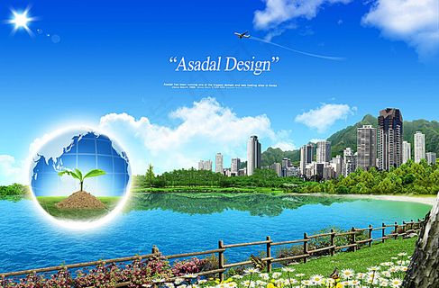 城市建设展板背景