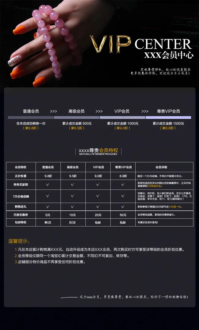淘宝VIP页面设计会员中心图片海报