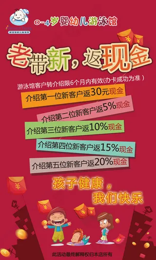 婴幼儿游泳馆海报免费下载