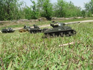 二战盟军战车模型场景图片