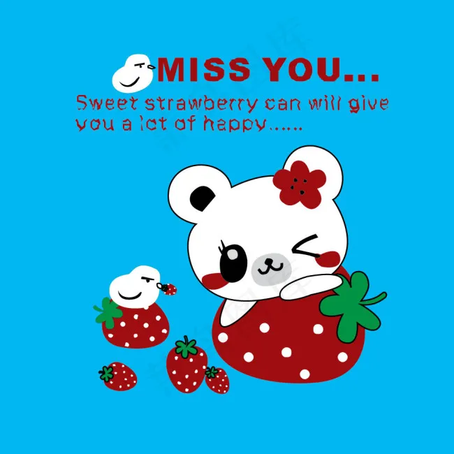 卡通女童服装图案AI格式ai矢量模版下载