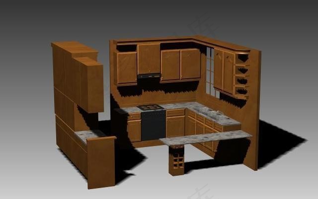 室内装饰厨具533D模型