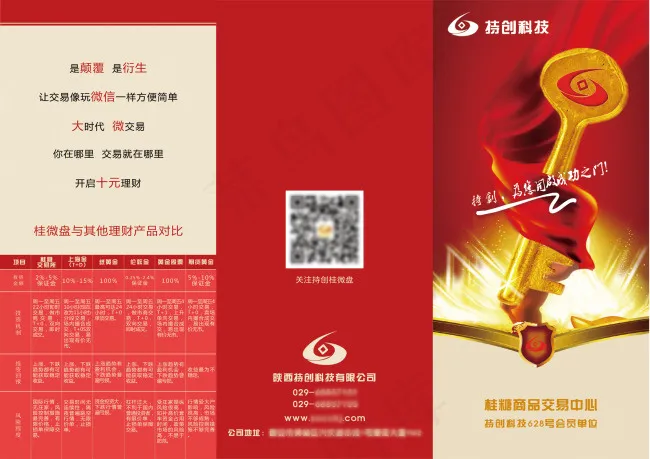 金融三折页psd模版下载