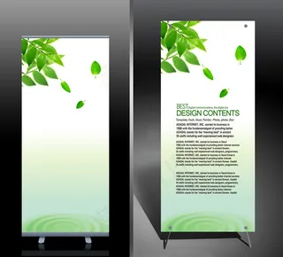 绿色环保x展架易拉宝PSD模板下载