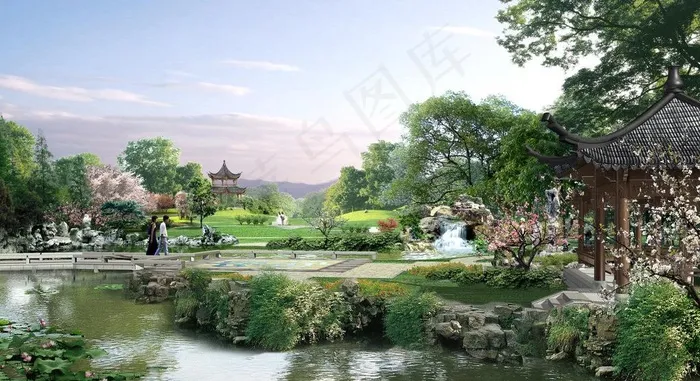 公园景观图图片(4000X2406(DPI:72))psd模版下载