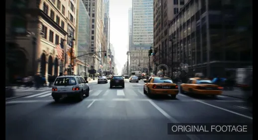 道路上的汽车特效视频