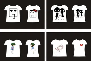 情侣简约t恤图片