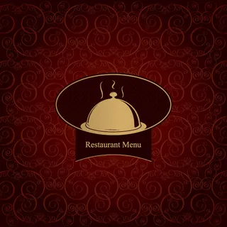 矢量精美花纹西餐背景