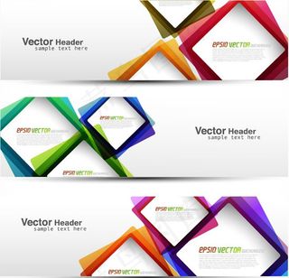 矢量时尚七彩立体方框背景设计