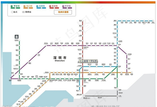 深圳地铁线路图cdr矢量模版下载