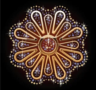 金属钻石花朵图片