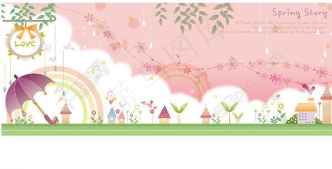 春天插画图片