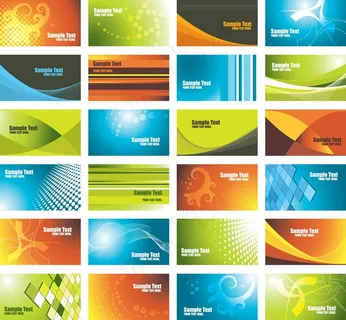 炫彩背景时尚卡片矢量模板 AI