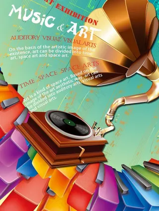 艺术展览POP广告图片