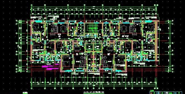 北方一梯四户户型图