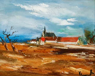 高清风景油画装饰画