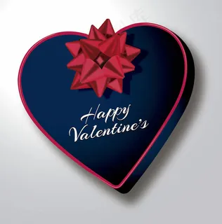 情人节蓝色心形礼物盒