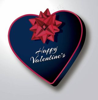 情人节蓝色心形礼物盒