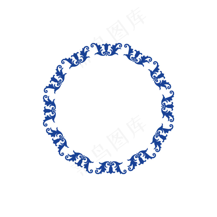 青花圆造型青花圆造型ai矢量模版下载
