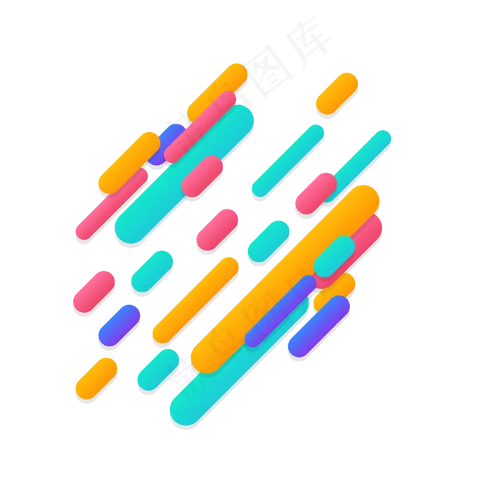 可爱流线科技渐变装饰图案PNG,免抠元素(3700*3700px 300 dpi )eps,ai矢量模版下载