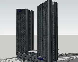 sketchup办公楼图片