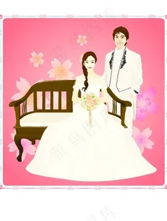 矢量婚礼人物064