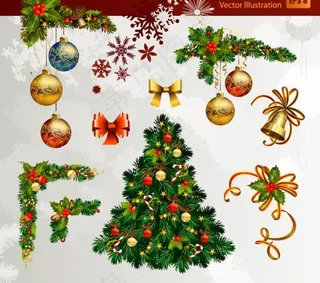 圣诞节装饰元素矢量素材二