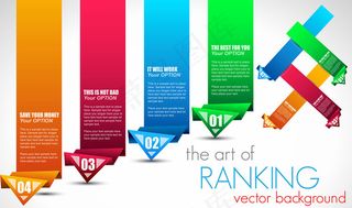 创意折纸立体箭头矢量素材