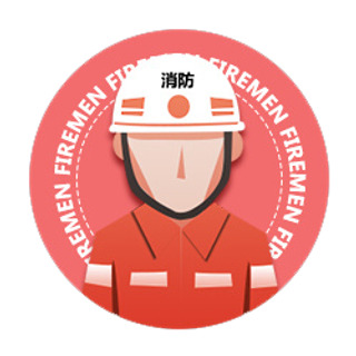 卡通救火消防员素材
