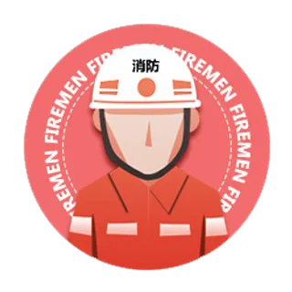 卡通救火消防员素材