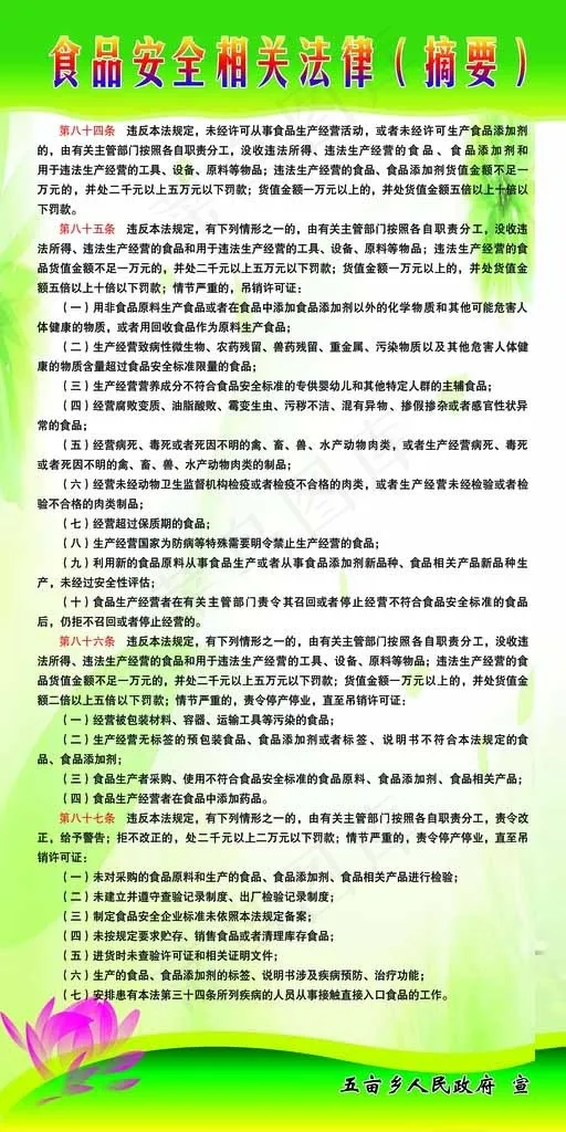 食品安全相关法律责任图片psd模版下载