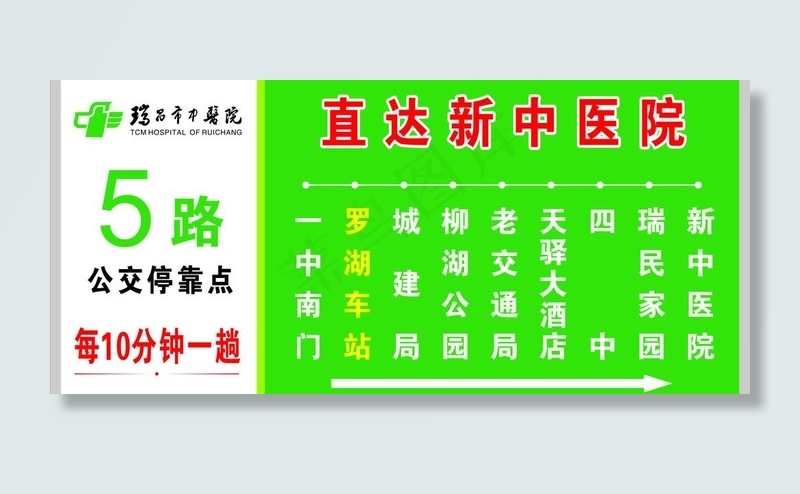 中医院公车站牌图片